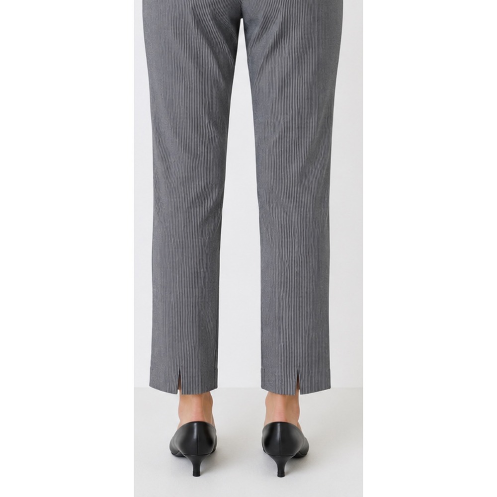 J. Jill Essential Slim Ankle Pants Women 10 Petite Black White Stripe Excellent - Picture 3 of 12